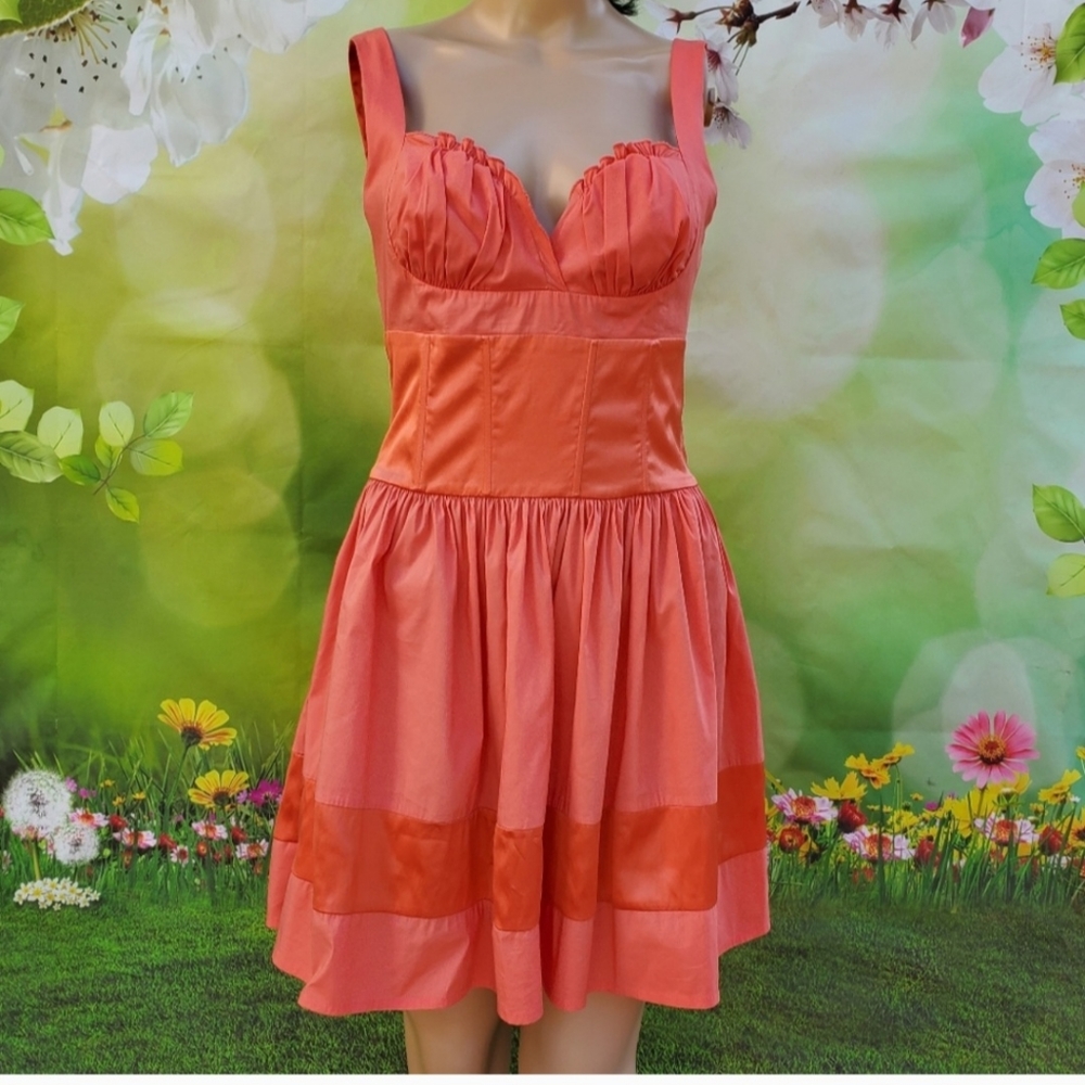 Guess Marciano orange short corset dress